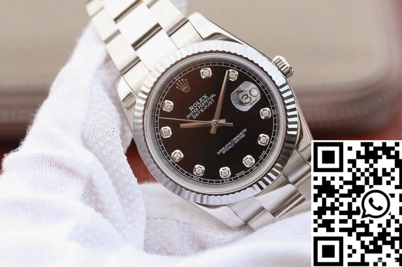 Black Rolex Datejust Factory EW Dial M126334-0011 0126